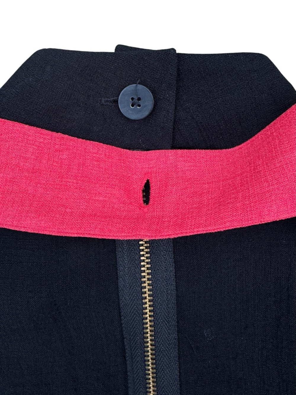 Cefinn High Neck Sleeveless Blouse Black Coral Tie Neck Nwt - 6 — image 4 of 7